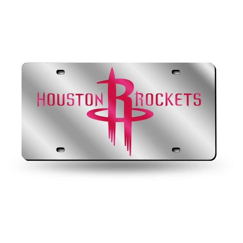 Rico Industries Houston Rockets Laser Cut Chrome Tag License Plate - Primary Image