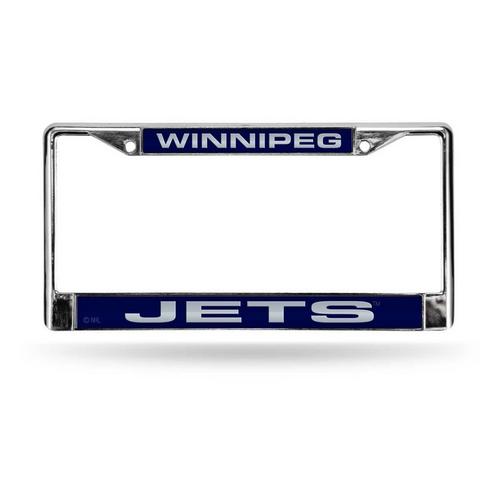 Rico Industries Winnipeg Jets Laser Cut Chrome License Plate Frame - Primary Image