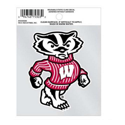 Rico Industries Wisconsin Badgers Cling Decal - Primary Image