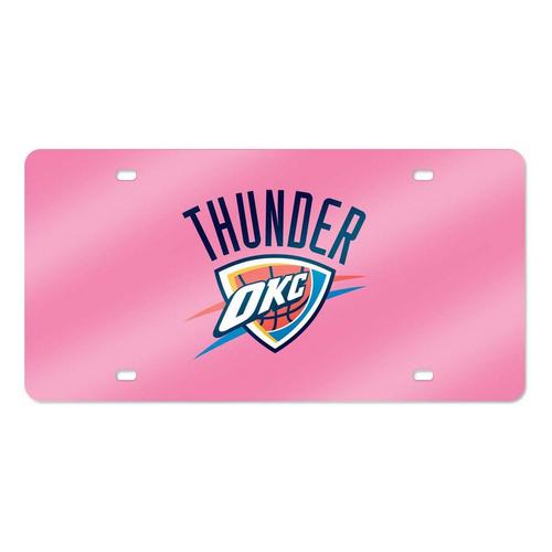 Rico Industries Oklahoma City Thunder Laser Cut Pink Tag License Plate - Primary Image