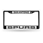 Rico Industries San Antonio Spurs Black Laser Cut Chrome License Plate Frame - Thumbnail 1 of 2