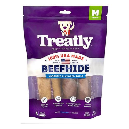 Treatly Beefhide Assorted Rolls 4 Pack - Primary Image