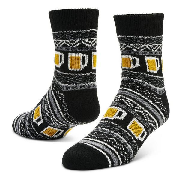 Men's Sof Sole Fireside Beerisle Crew Socks Large Black