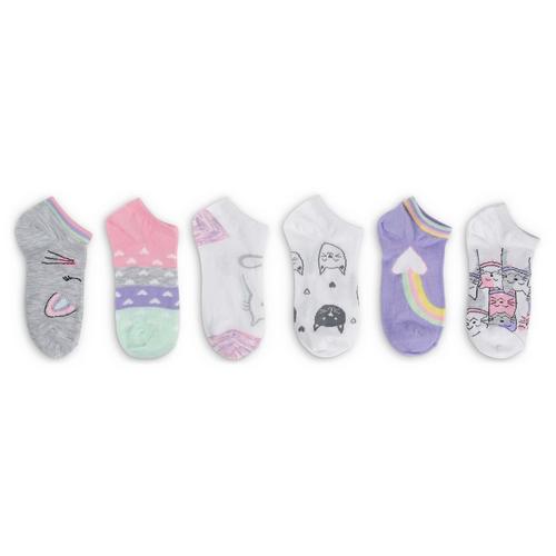 Girls' Sof Sole Whiskers 6 Pack No Show Socks - Primary Image