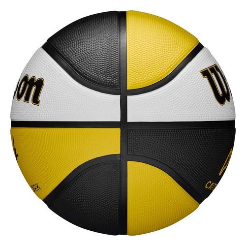 Wilson Caitlin Clark Repetition - Pallone Da Basket Ufficiale, Misura 7 (Taglia Unica), Colori Black/Giallo, Per Esterni E Palestra - 4