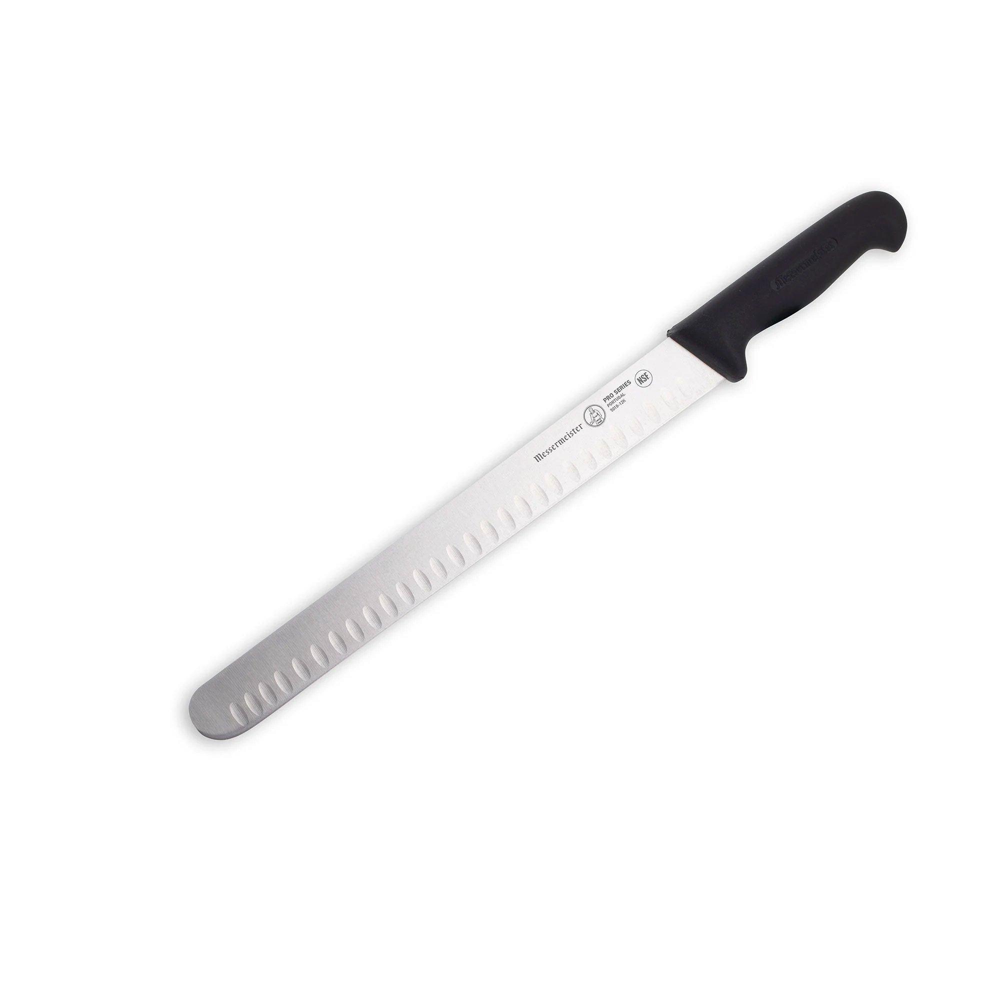 Messermeister Pro Series 12" Round-Tip Kullens Slicer Kitchen Knife - Messermeister