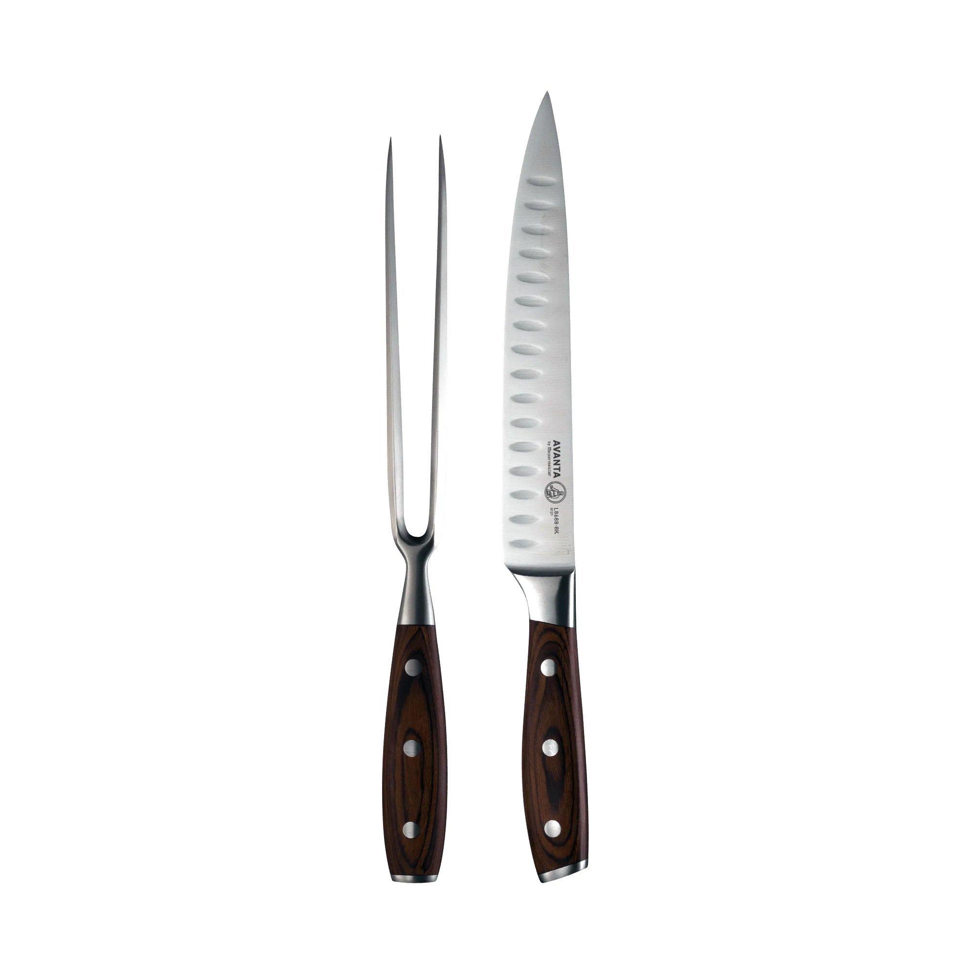 Messermeister 8" Avanta Pakkawood 2 Piece Cutlery Carving Set Kitchen Knife - Messermeister
