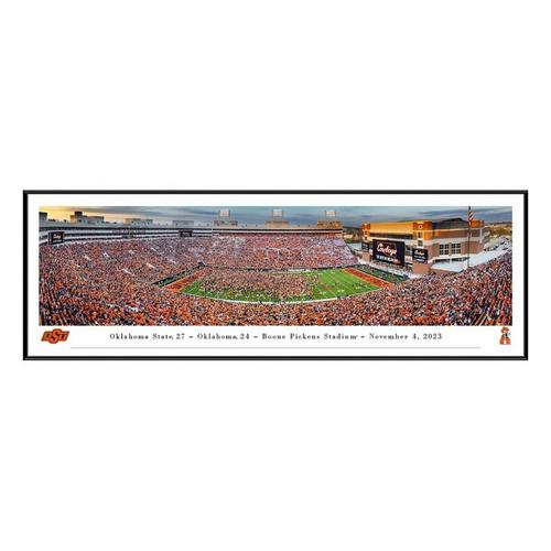 Blakeway Panoramas Oklahoma State Cowboys Field Storming Standard Framed Panoramic Picture - Primary Image