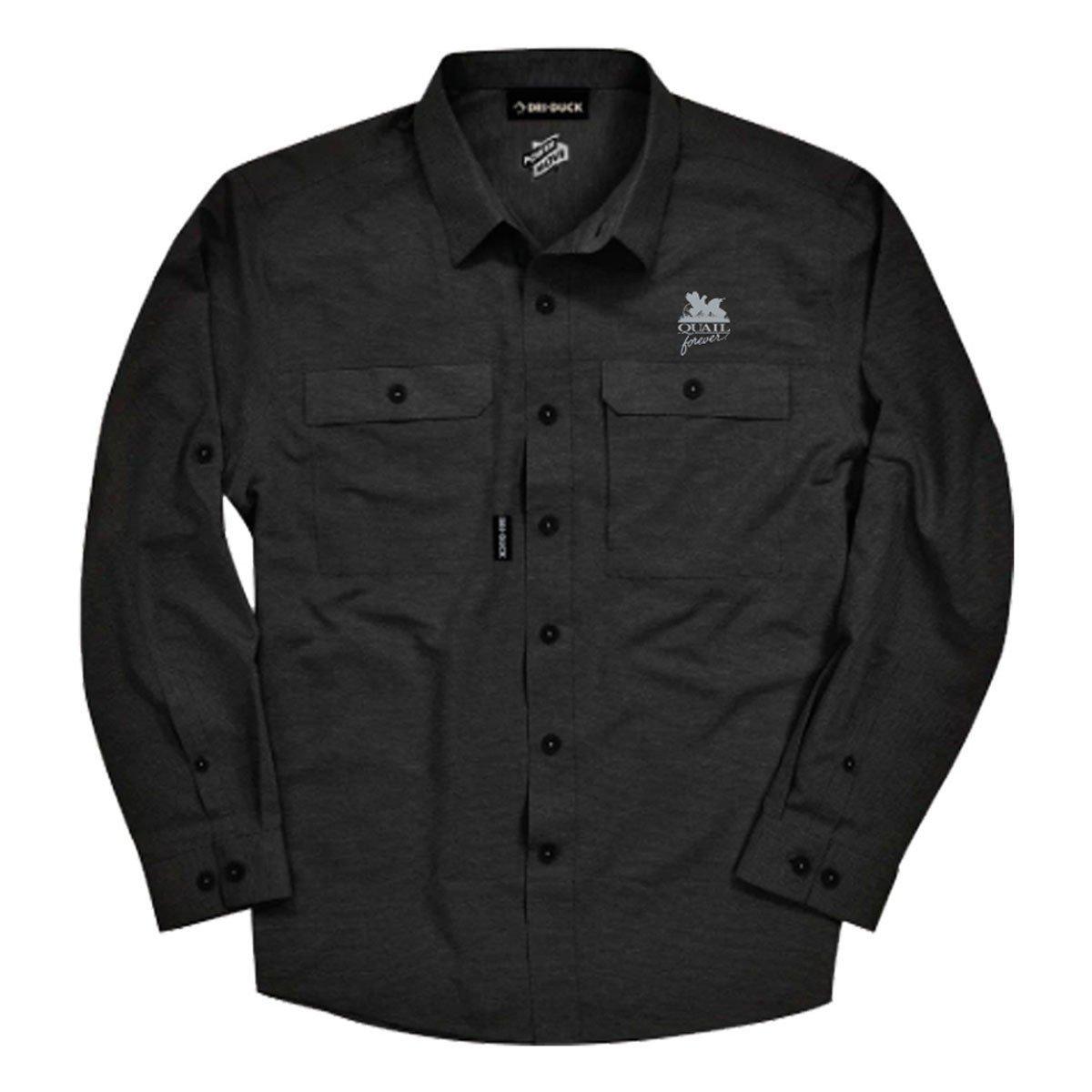 Men's Artisans Quail Forever Dri Duck Crossroads Long Sleeve Button Up Shirt - Artisans