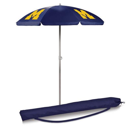 Picnic Time Michigan Wolverines 5.5' Portable Beach Umbrella - Primary Image