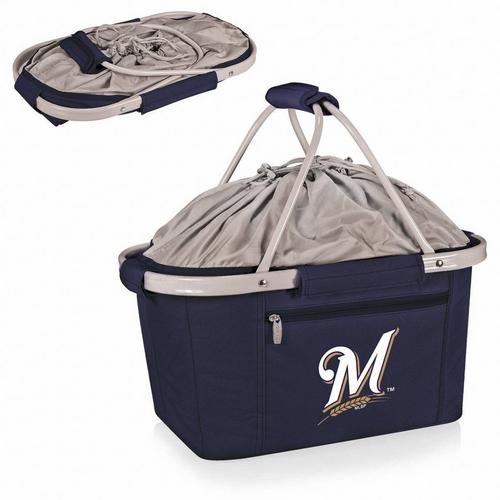 Picnic Time Milwaukee Brewers Metro Basket Collapsible Cooler Tote - Primary Image