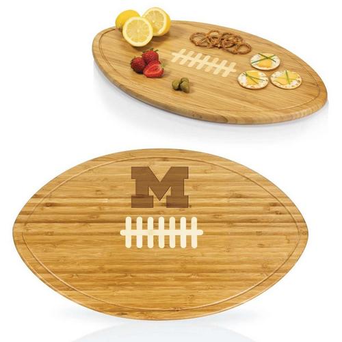 Picnic Time Michigan Wolverines Kickoff Football Cutting Board & Serving Tray - Primary Image