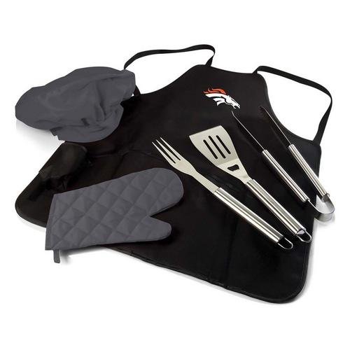 Picnic Time Denver Broncos BBQ Apron Tote Pro Grill Set - Primary Image