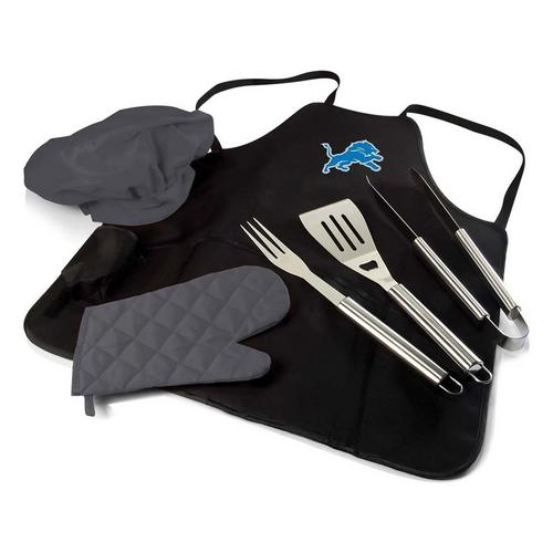 Picnic Time Detroit Lions BBQ Apron Tote Pro Grill Set - Primary Image