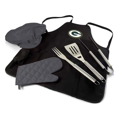 Picnic Time Green Bay Packers BBQ Apron Tote Pro Grill Set - Primary Image