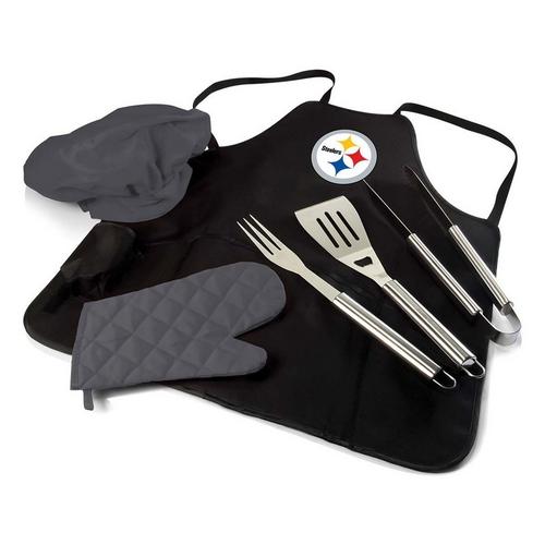 Picnic Time Pittsburgh Steelers BBQ Apron Tote Pro Grill Set - Primary Image