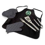 Picnic Time Colorado State Rams BBQ Apron Tote Pro Grill Set - Thumbnail 1 of 4