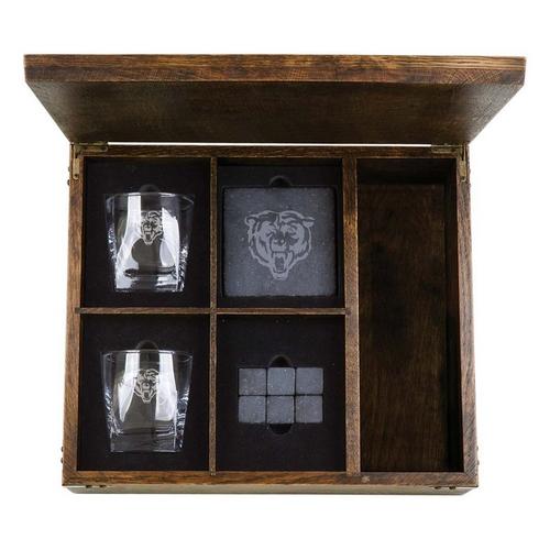 Picnic Time Chicago Bears Engraved Whiskey Box Gift Set - Primary Image