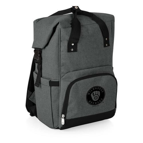 Picnic Time Milwaukee Brewers On The Go Roll Top Backpack Cooler - Primary Image