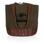Picnic Time Green Bay Packers Coronado Canvas & Willow Basket Tote - Thumbnail 1 of 5