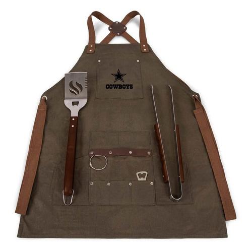 Picnic Time Dallas Cowboys BBQ Apron Tote Pro Grill Tool Set - Primary Image