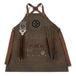 Picnic Time Pittsburgh Steelers BBQ Apron Tote Pro Grill Tool Set - Thumbnail 1 of 3