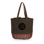 Picnic Time Chicago Cubs Coronado Canvas & Willow Basket Tote - Thumbnail 1 of 2