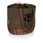 Picnic Time Minnesota Twins Coronado Canvas & Willow Basket Tote - Thumbnail 2 of 3