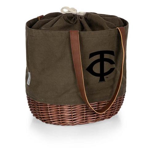 Picnic Time Minnesota Twins Coronado Canvas & Willow Basket Tote - Primary Image