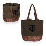 Picnic Time Minnesota Twins Coronado Canvas & Willow Basket Tote - Thumbnail 3 of 3