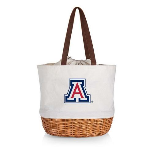 Picnic Time Arizona Wildcats Coronado Canvas & Willow Basket Tote - Primary Image
