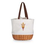 Picnic Time Arizona State Sun Devils Coronado Canvas & Willow Basket Tote - Thumbnail 1 of 4