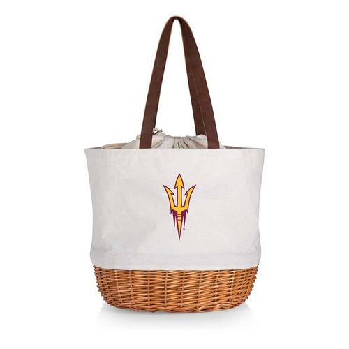Picnic Time Arizona State Sun Devils Coronado Canvas & Willow Basket Tote - Primary Image