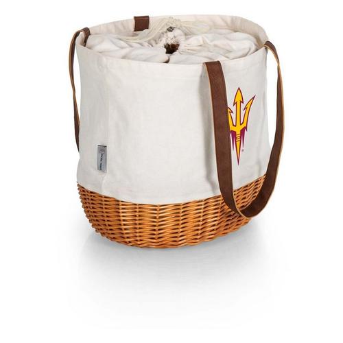 Picnic Time Arizona State Sun Devils Coronado Canvas & Willow Basket Tote - Primary Image