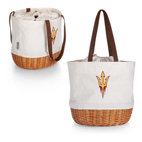 Picnic Time Arizona State Sun Devils Coronado Canvas & Willow Basket Tote - Primary Image