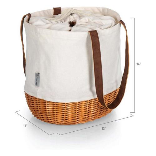 Picnic Time Arizona State Sun Devils Coronado Canvas & Willow Basket Tote - Primary Image