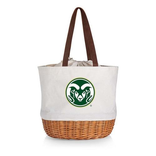 Picnic Time Colorado State Rams Coronado Canvas & Willow Basket Tote - Primary Image