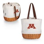 Picnic Time Minnesota Golden Gophers Coronado Canvas & Willow Basket Tote - Thumbnail 3 of 3