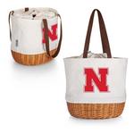 Picnic Time Nebraska Cornhuskers Coronado Canvas & Willow Basket Tote - Thumbnail 3 of 3