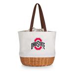 Picnic Time Ohio State Buckeyes Coronado Canvas & Willow Basket Tote - Thumbnail 2 of 3
