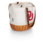 Picnic Time Oklahoma Sooners Coronado Canvas & Willow Basket Tote - Thumbnail 1 of 3