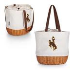 Picnic Time Wyoming Cowboys Coronado Canvas & Willow Basket Tote - Thumbnail 3 of 3