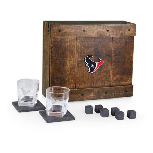 Picnic Time Houston Texans Emblem Whiskey Box Gift Set - Primary Image