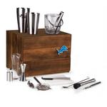 Picnic Time Detroit Lions Madison Acacia Tabletop Bar Set - Thumbnail 2 of 4