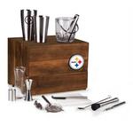 Picnic Time Pittsburgh Steelers Madison Acacia Tabletop Bar Set - Thumbnail 2 of 4