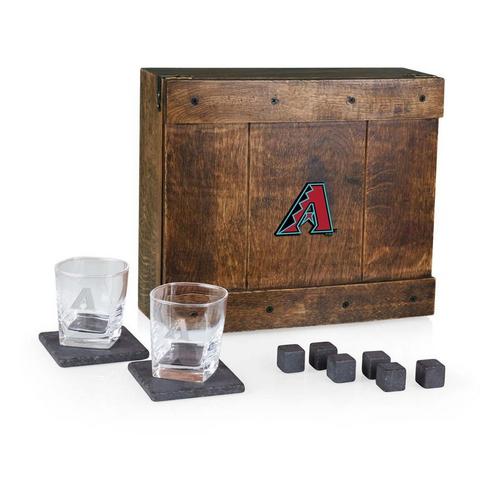 Picnic Time Arizona Diamondbacks Emblem Whiskey Box Gift Set - Primary Image