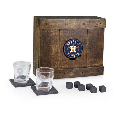Picnic Time Houston Astros Emblem Whiskey Box Gift Set - Primary Image