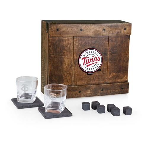 Picnic Time Minnesota Twins Emblem Whiskey Box Gift Set - Primary Image