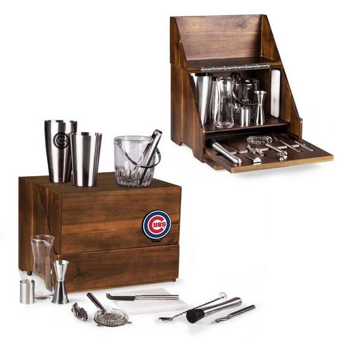 Picnic Time Chicago Cubs Madison Acacia Tabletop Bar Set - Primary Image