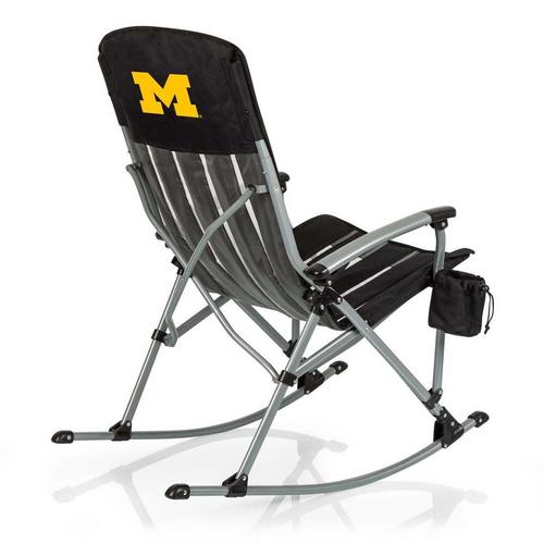 Picnic Time Michigan Wolverines Outdoor Rocking Camp Chair - Primary Image